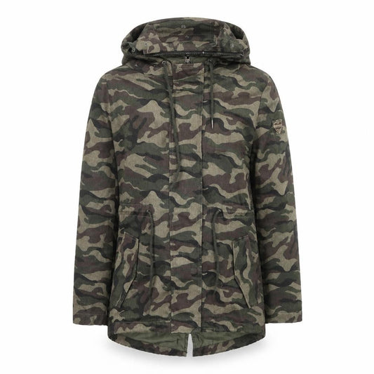 JAYLOUCY Women's Camouflage Parka Size 8 Casual Autumn