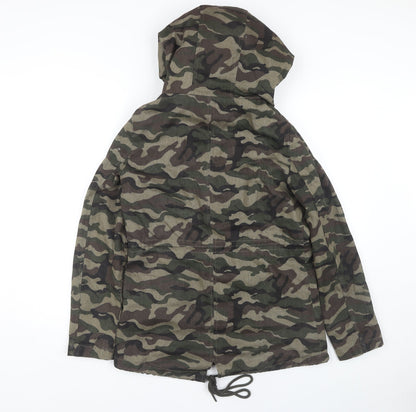 JAYLOUCY Women's Camouflage Parka Size 8 Casual Autumn