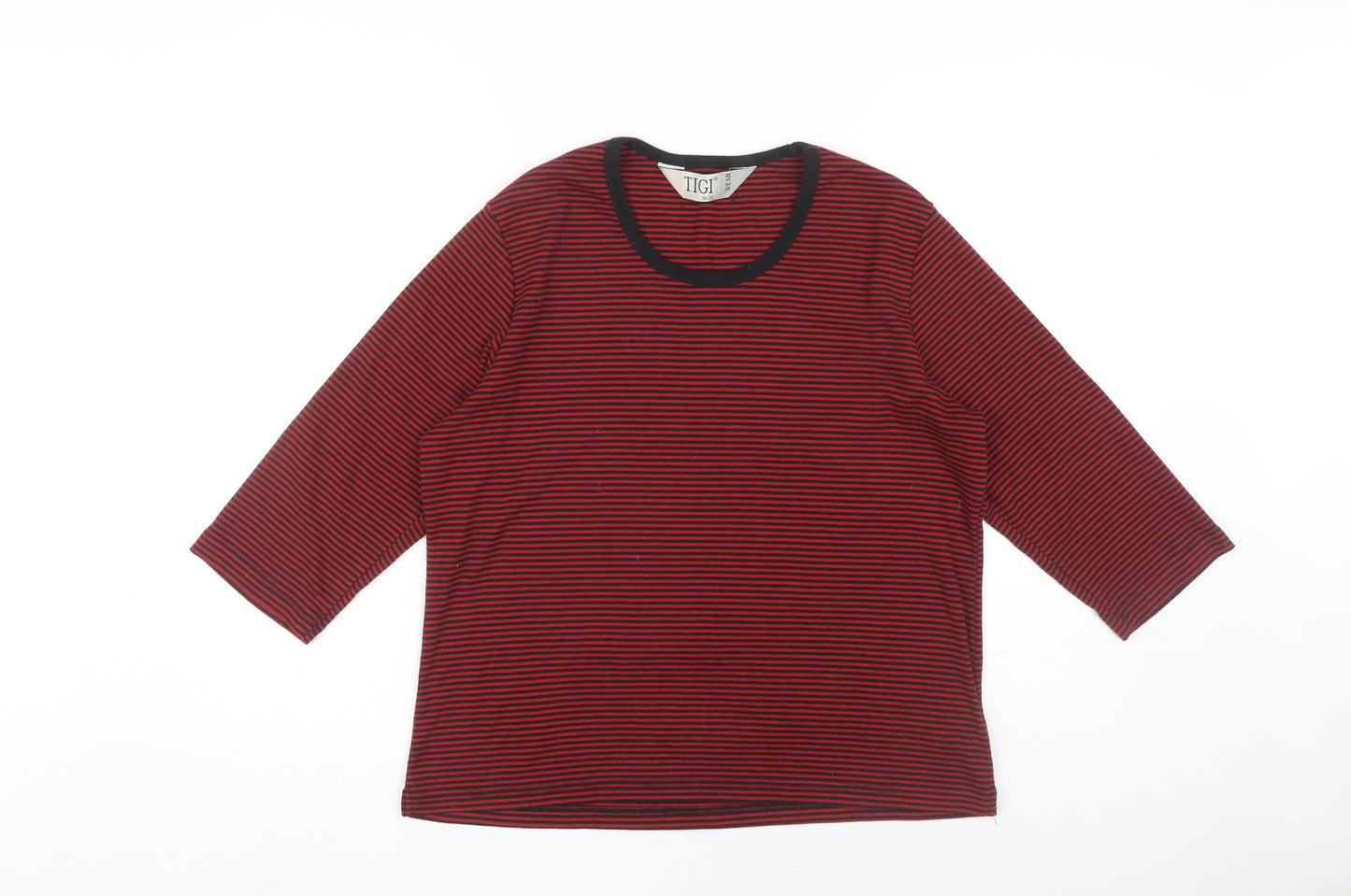 Womens UK Size 18 TIGI Wear Red Jersey T-Shirt