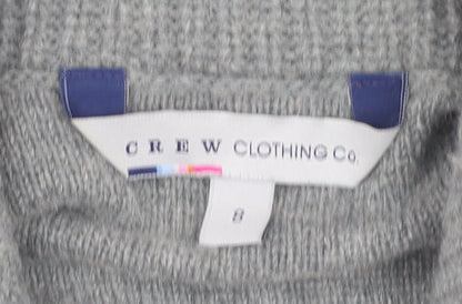 Crew Clothing Co. Women's Grey Open Front Cardigan Size 8