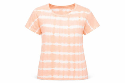 Lands' End Women's Orange T-Shirt, M, Short Sleeve, Casual
