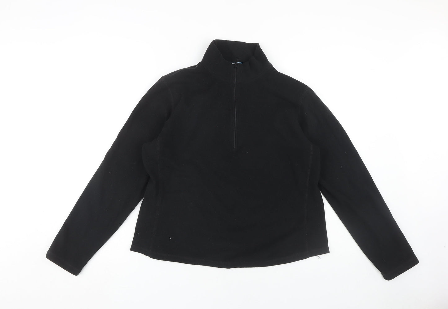 GAP Women's Black Pullover Sweatshirt L, 1/4 Zip, Casual