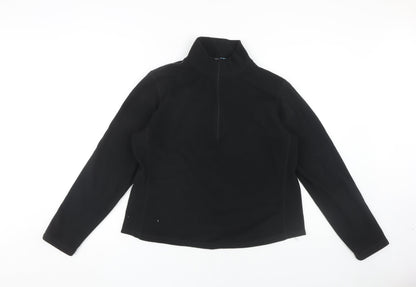 GAP Women's Black Pullover Sweatshirt L, 1/4 Zip, Casual