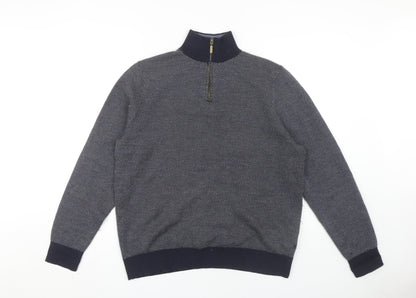 White Stuff Men's Blue Medium Pullover Jumper
