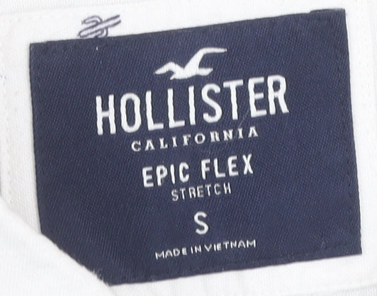Hollister Men's White Slim Fit Button-Up Shirt S