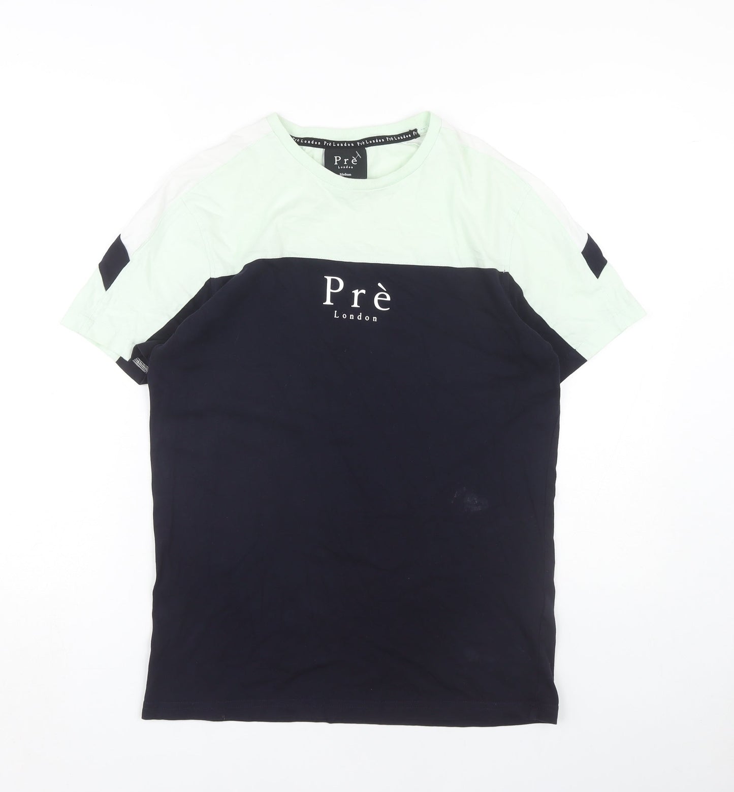Prè London Men's T-Shirt Medium Multicoloured Logo