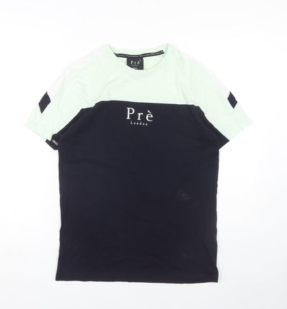 Prè London Men's T-Shirt Medium Multicoloured Logo