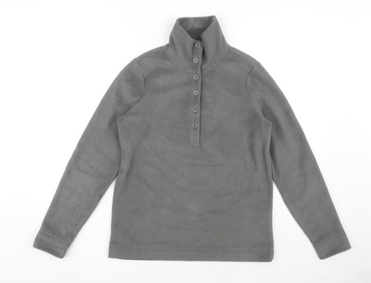 Mens UK Size XS Lands' End Grey Henley Sweatshirt
