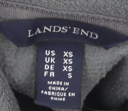 Mens UK Size XS Lands' End Grey Henley Sweatshirt