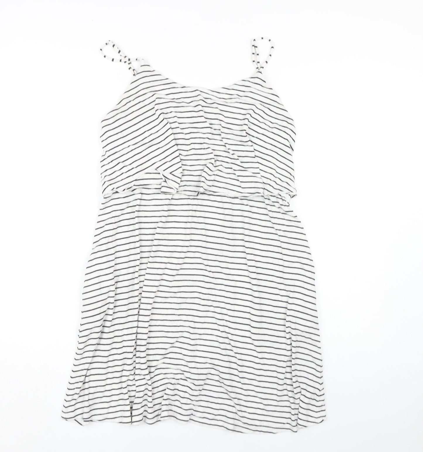 Gap Women's White Striped Sleeveless Dress