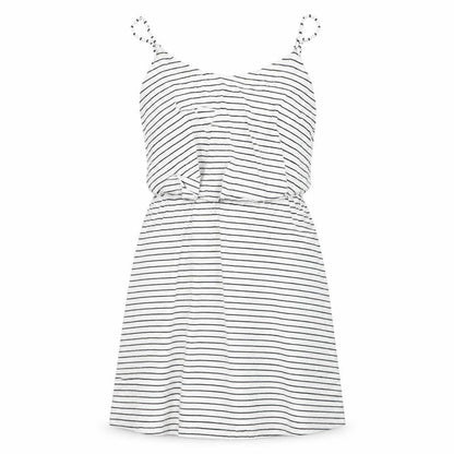 Gap Women's White Striped Sleeveless Dress