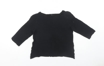 Womens UK Size XS COS Black Jersey T-Shirt