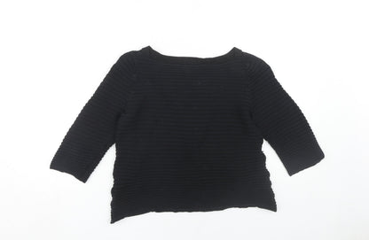 Womens UK Size XS COS Black Jersey T-Shirt