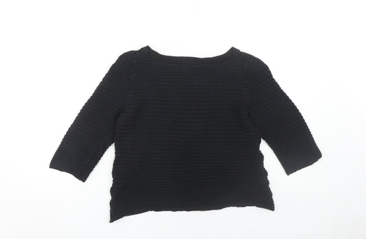 Womens UK Size XS COS Black Jersey T-Shirt