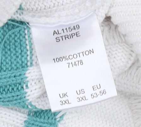 Cotton Traders Unisex Multicoloured 3XL Cable Knit Pullover Jumper