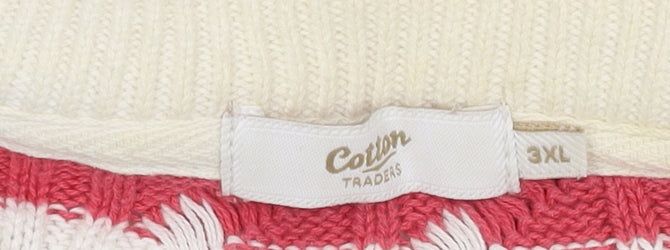 Cotton Traders Unisex Multicoloured 3XL Cable Knit Pullover Jumper