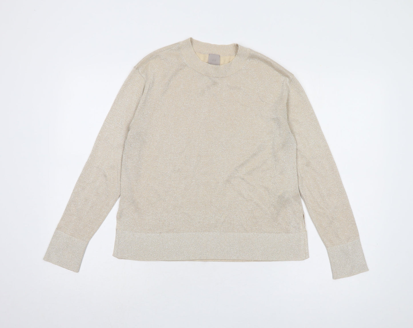 Womens UK Size XS H&M Beige Pullover Jumper