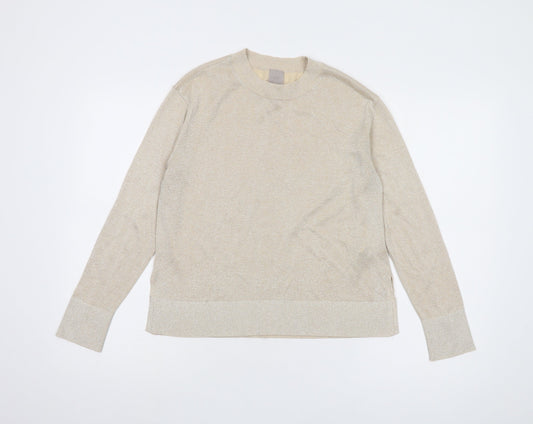 Womens UK Size XS H&M Beige Pullover Jumper