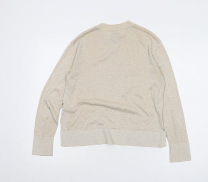 Womens UK Size XS H&M Beige Pullover Jumper