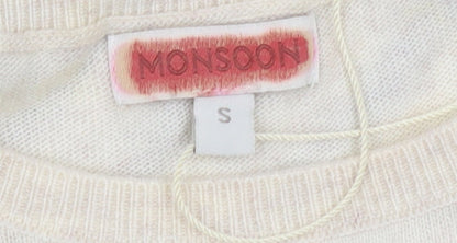 Womens UK Size S Monsoon Beige Pullover Jumper
