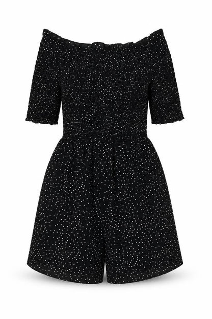Womens UK Size 12 Nasty Gal One-Piece Black Playsuit