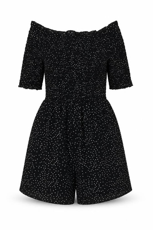 Womens UK Size 12 Nasty Gal One-Piece Black Playsuit