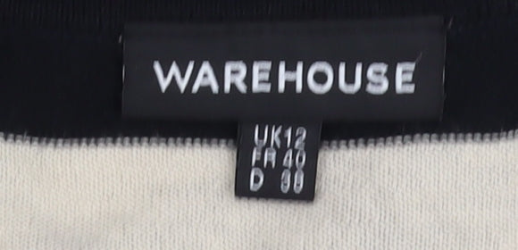 Womens UK Size 12 Warehouse Multicoloured Tunic Jumper