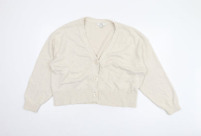 Womens UK Size L Marks and Spencer Ivory Cardigan Jumper