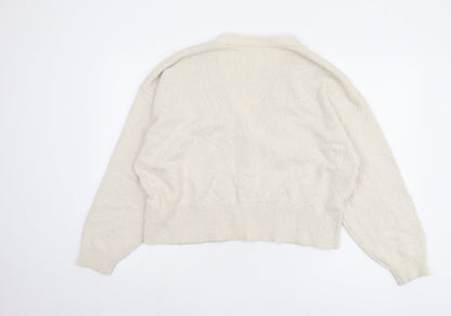 Womens UK Size L Marks and Spencer Ivory Cardigan Jumper