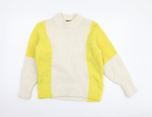 Womens UK Size 8 Marks and Spencer Yellow Pullover Jumper