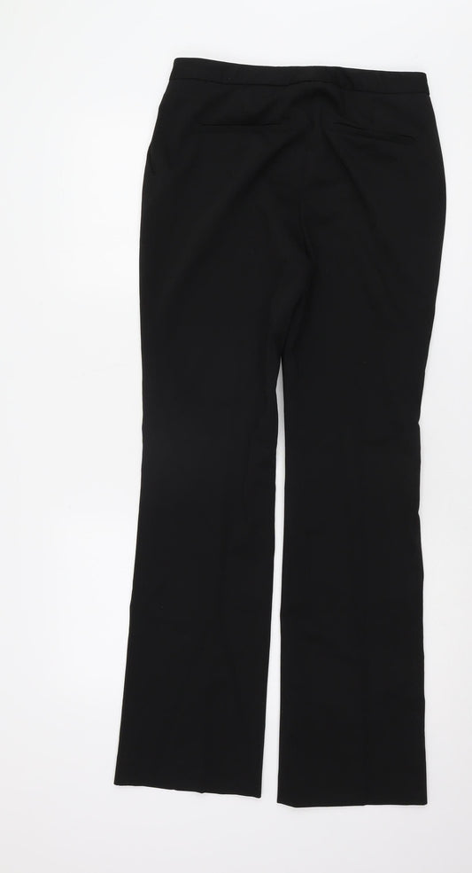 Womens UK Size S Zara Regular Fit Formal Workwear Black Trousers