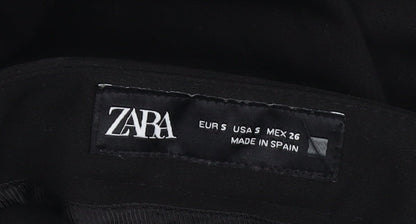 Womens UK Size S Zara Regular Fit Formal Workwear Black Trousers