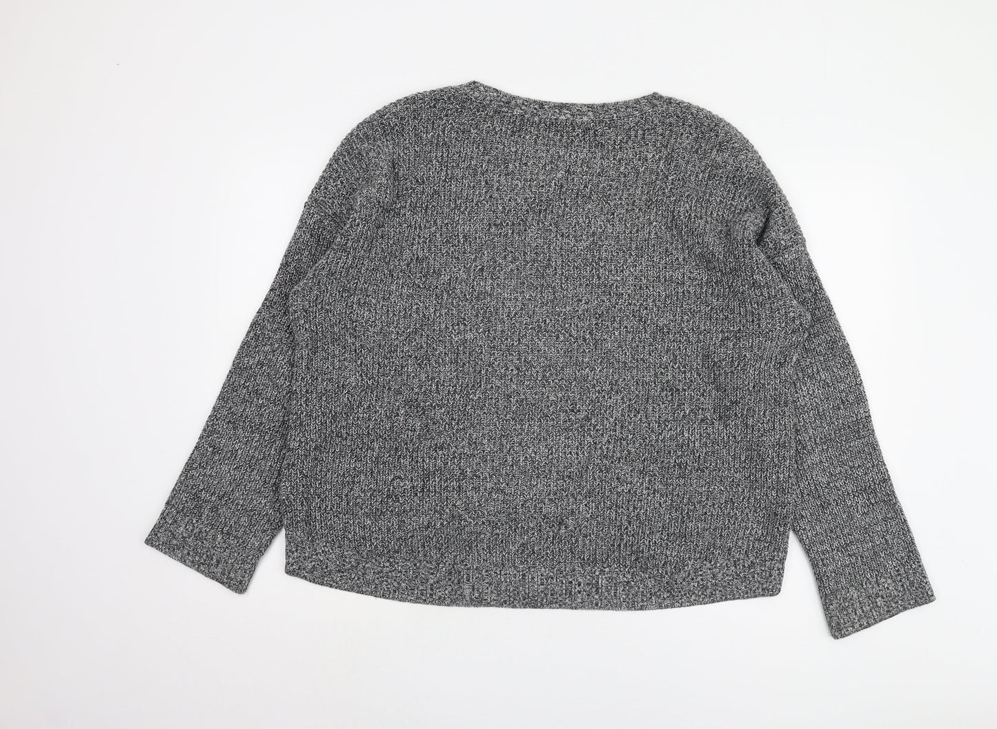 Victoria's Secret Women's Grey Chunky-Knit Pullover Jumper