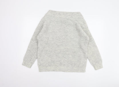 Womens UK Size S New Look Grey Pullover Jumper
