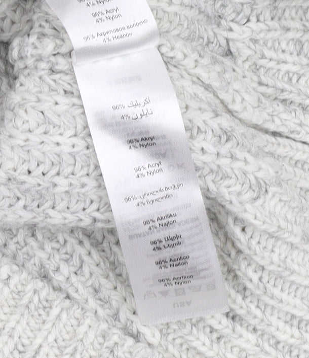 Womens UK Size S New Look Grey Pullover Jumper