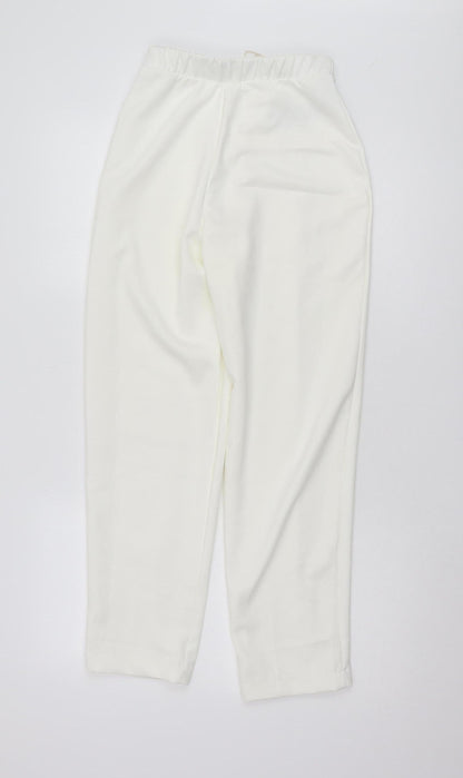 Womens UK Size 8 MNG Regular Fit  Ivory Trousers