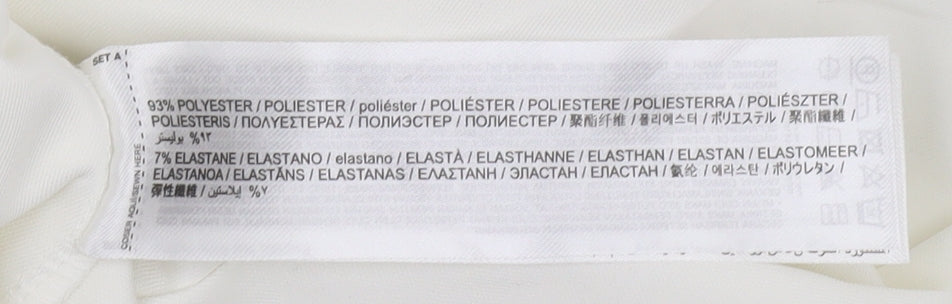 Womens UK Size 8 MNG Regular Fit  Ivory Trousers