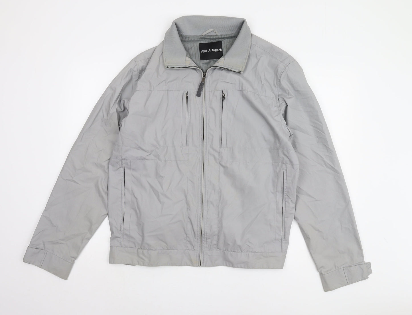 Mens UK Size L Marks and Spencer Grey Basic Jacket