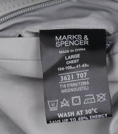 Mens UK Size L Marks and Spencer Grey Basic Jacket