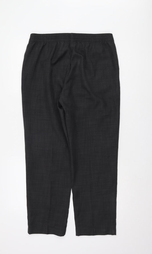 Womens UK Size 14 Marks and Spencer Regular Fit Dress Pants Grey Trousers