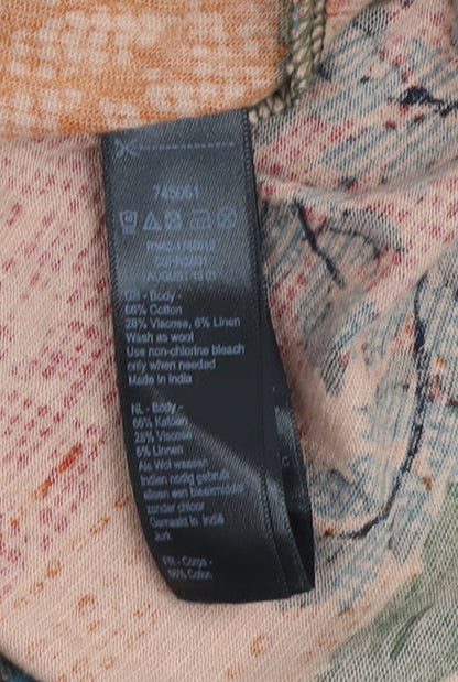 Monsoon Women's Multicoloured Patchwork Wrap Dress S