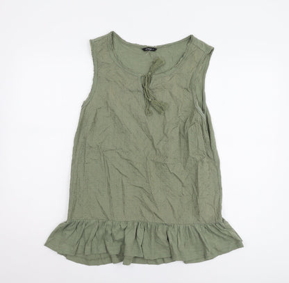 Womens UK Size 14 Roman Green Basic Tank