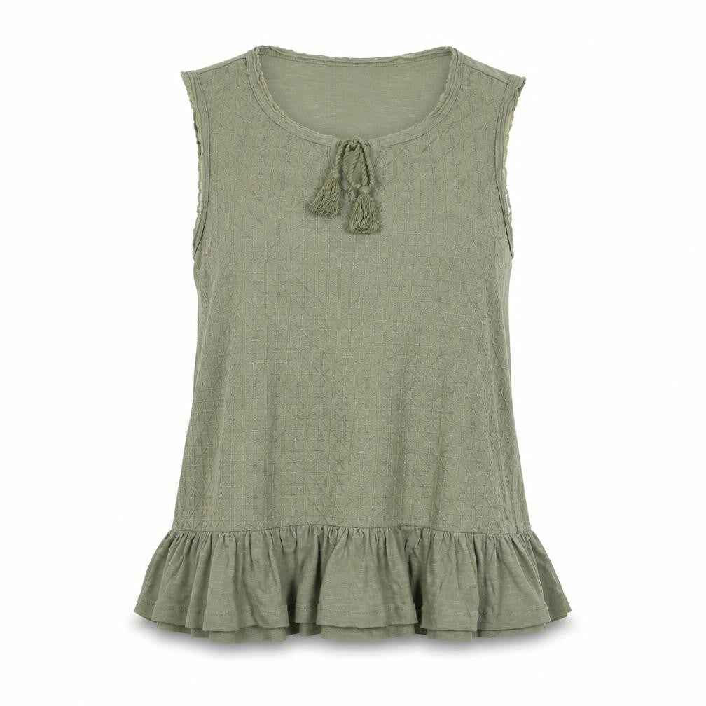 Womens UK Size 14 Roman Green Basic Tank