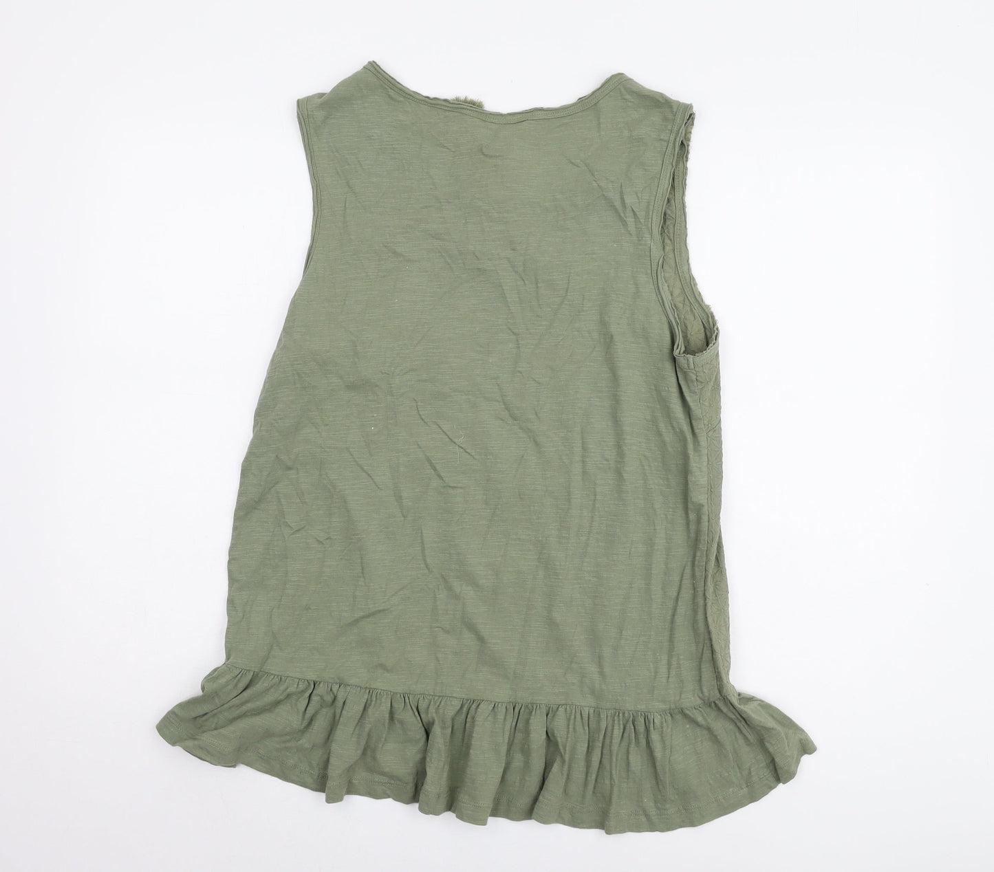 Womens UK Size 14 Roman Green Basic Tank