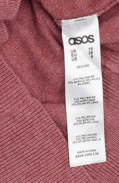 Womens UK Size 10 ASOS Pink Pullover Jumper