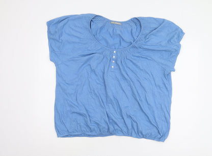 Womens UK Size 24 Marks and Spencer Blue Jersey T-Shirt