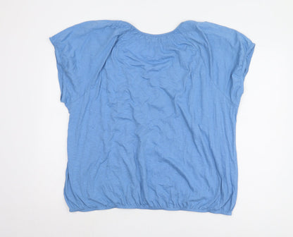 Womens UK Size 24 Marks and Spencer Blue Jersey T-Shirt