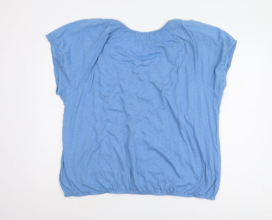 Womens UK Size 24 Marks and Spencer Blue Jersey T-Shirt
