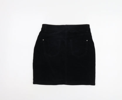 Dorothy Perkins Women's Black Corduroy Pencil Skirt Size 6