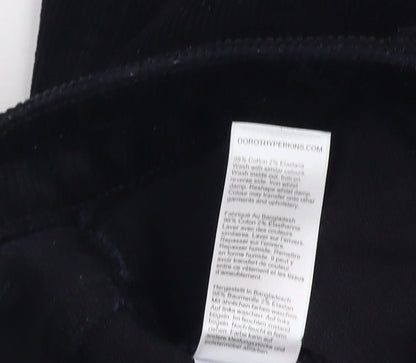 Dorothy Perkins Women's Black Corduroy Pencil Skirt Size 6
